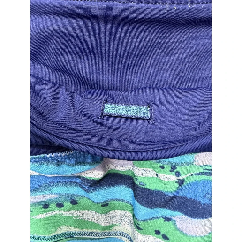 Lululemon Womens Skort Size 6 Multicolor Blue Green Abstract‎ Stripe Shorts